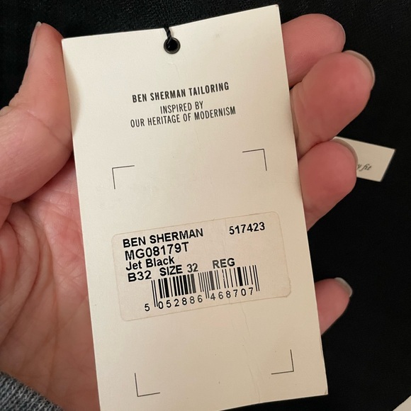NWT Ben Sherman Camden Tailored Suit in Black size 32R - Picture 3 of 8